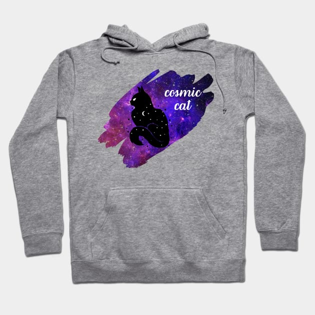Cosmic Cat Cool Design for Cat and Astronomy Lovers Hoodie by nathalieaynie